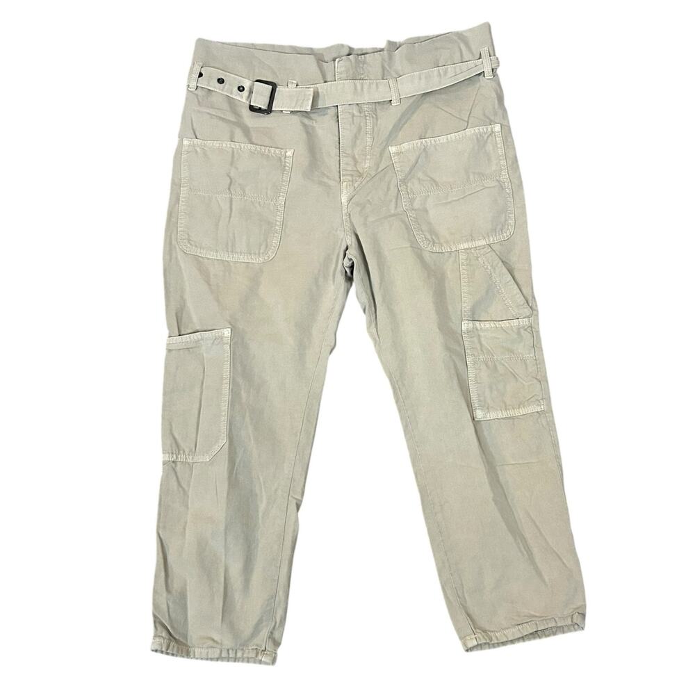 Free People Khaki Platoon Pants Womens 4 Patch Pockets Boho Granola Utility
